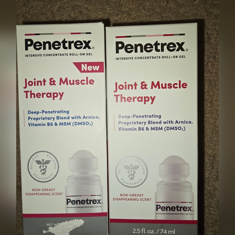 Penetrex roll on Gel 2.5 oz brand new; pain relief Arnica, B6, Msm- Two!
